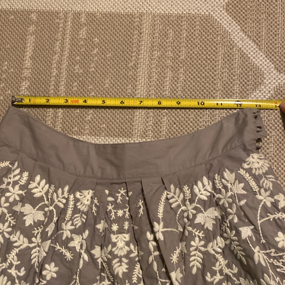 Anthropologie Meadow Rue  Embroidered Skirt - Picture 6 of 6